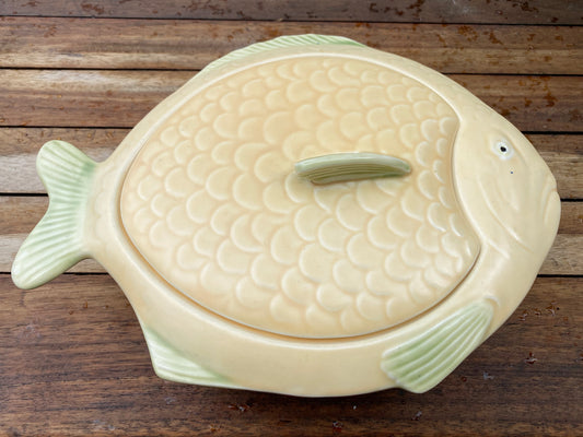 c1920s Shorter & Son Large Art Deco Fish Tureen Designed by Clarice Cliff
