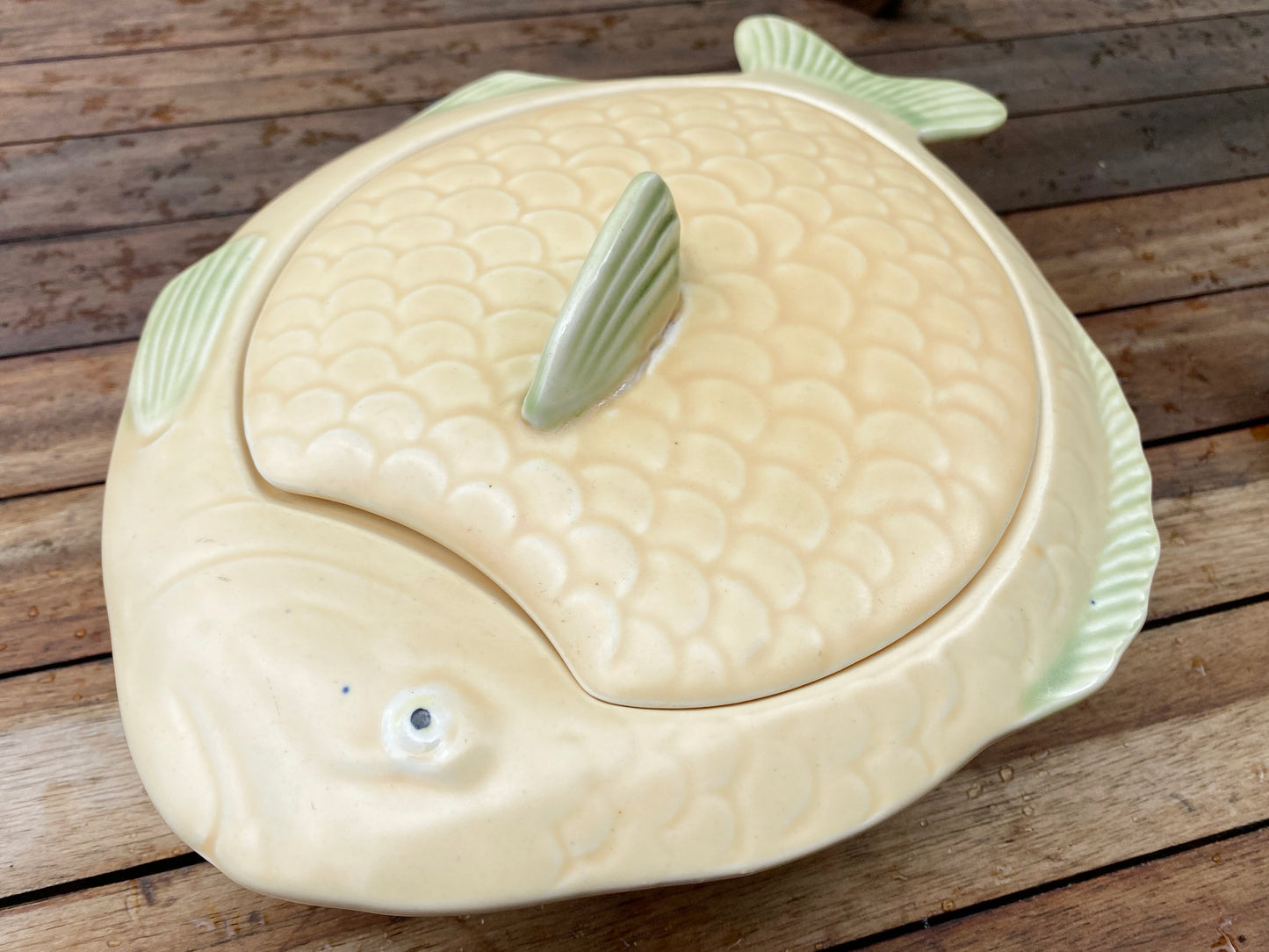 c1920s Shorter & Son Large Art Deco Fish Tureen Designed by Clarice Cliff