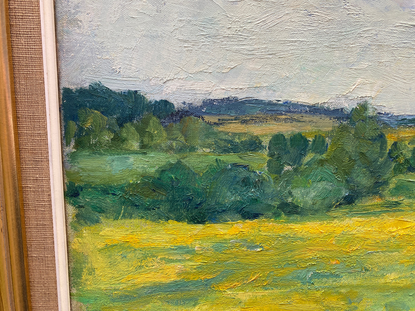 Danish Mid Century 'Colourful Summer Fields' Mid 20th Century - oil on canvas by Niels Nielsen