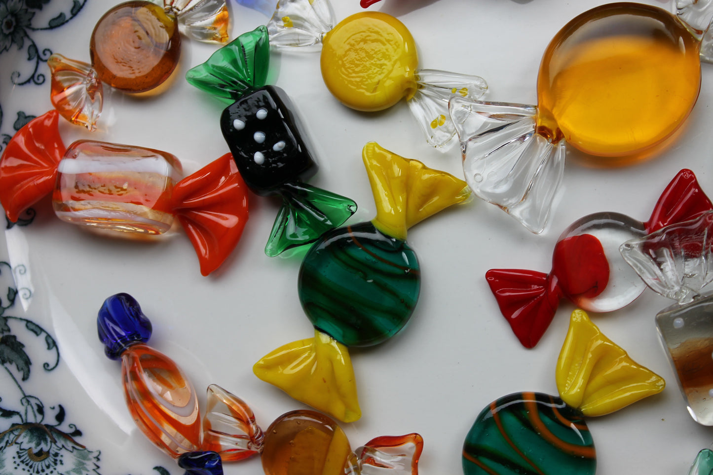 Vintage Murano/Venetian Art Glass Sweets in various colours styles and sizes