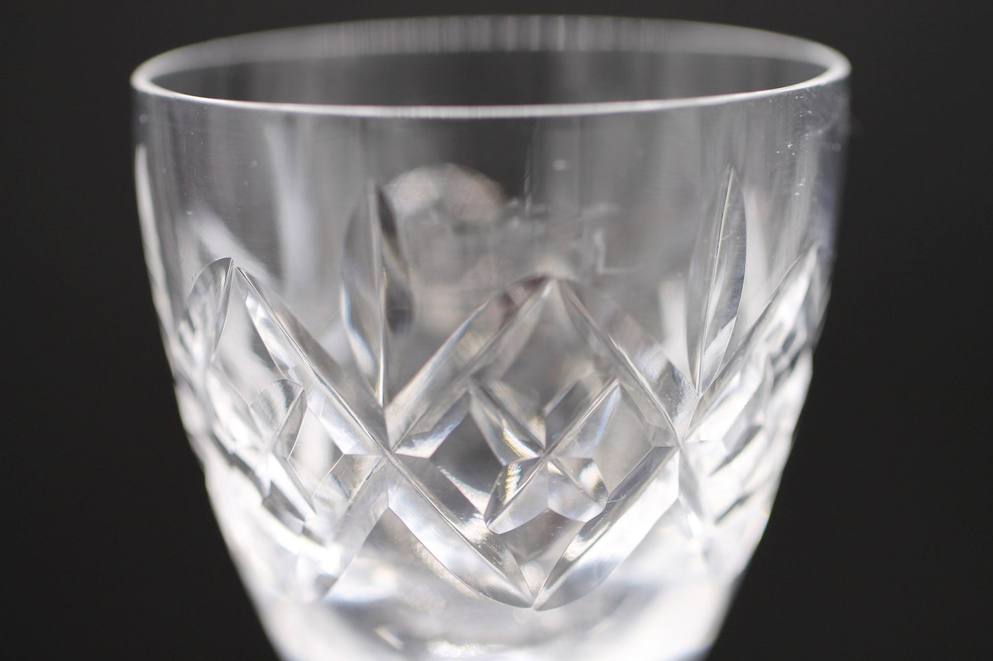 Three Vintage Edinburgh Crystal Cordial / Liqueur Glasses c1970