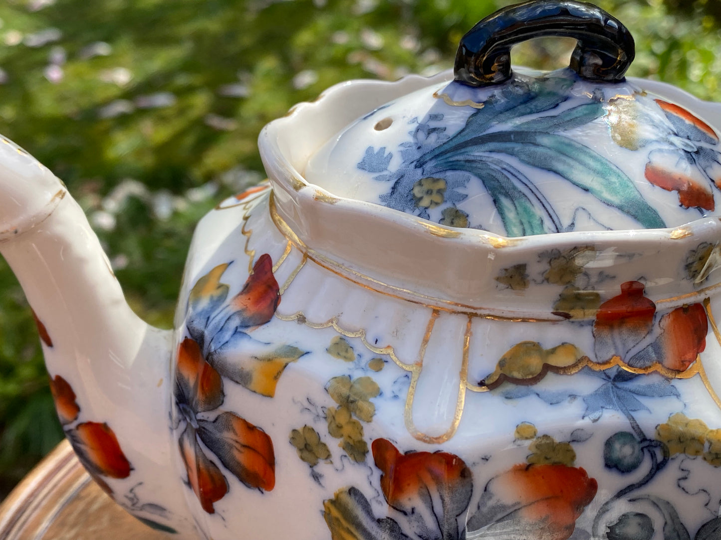 Victorian Keeling & Co Ltd - Late Mayers England - Orchid Ware - TEAPOT