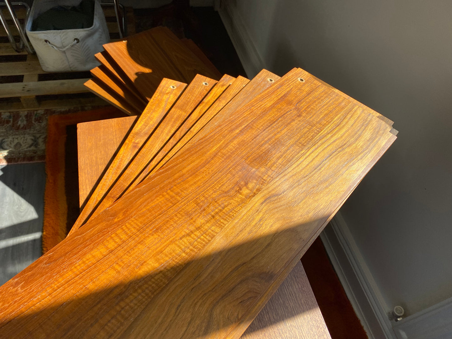 Royal Danish Mid Century Modular Teak Shelving System Designed by Poul Cadovius c1960 with basket weave fronts