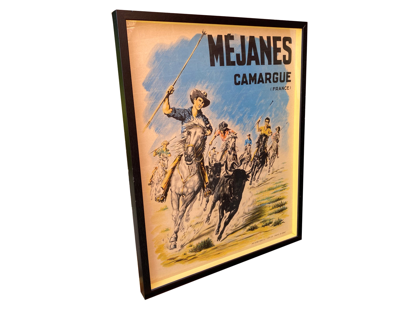 Vintage Original c1952 Travel Poster by Henry Couve Méjanes Camargue France