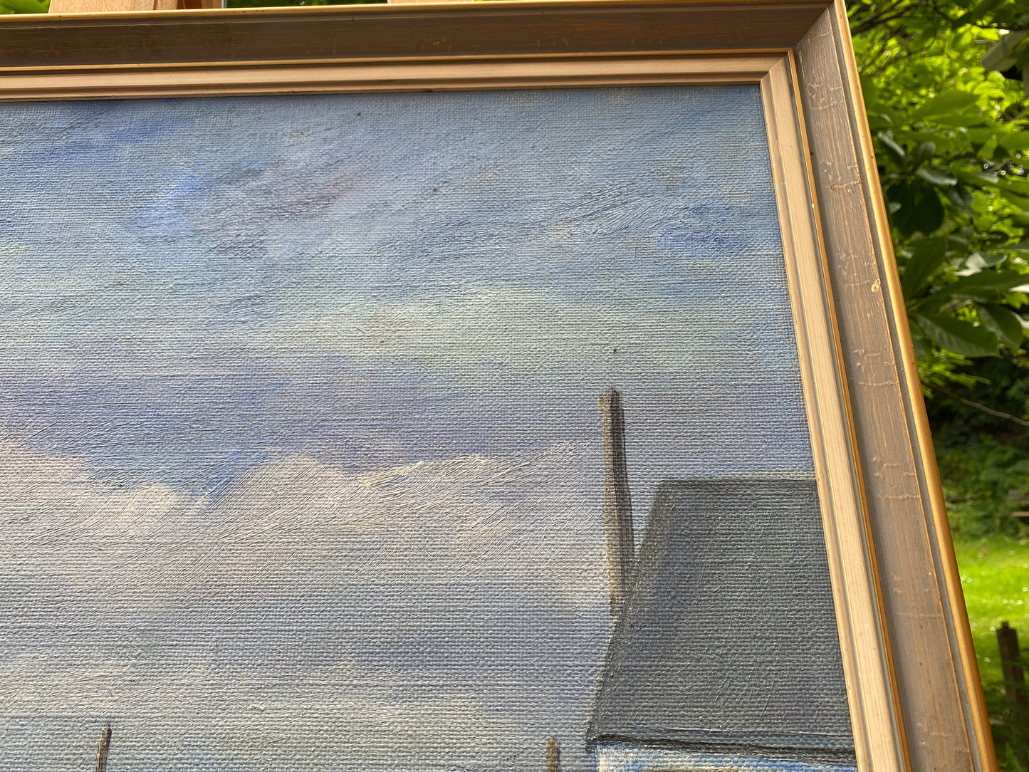 Mid 20th Century Continental School - Beach Huts Signed Kobberup Oil on Canvas