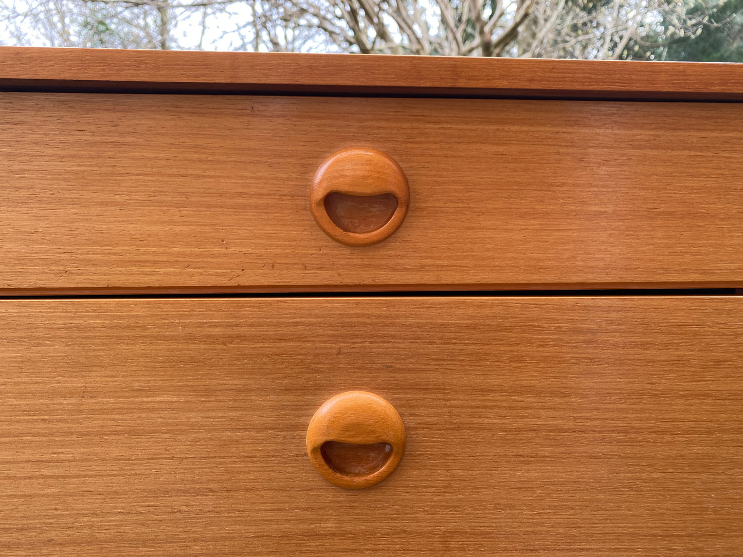 Pair of vintage night stands/bedside tables in Teak by Schreiber 1970s