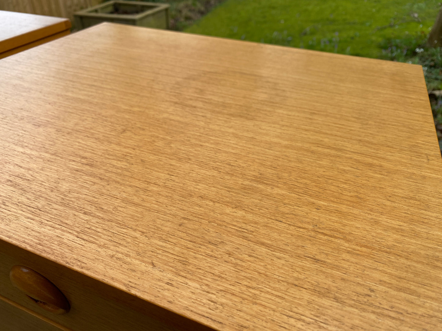 Pair of vintage night stands/bedside tables in Teak by Schreiber 1970s