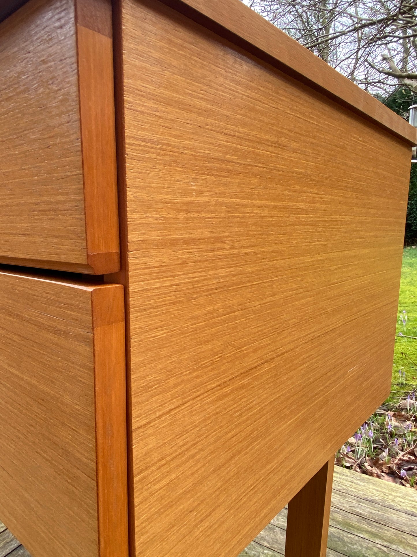 Pair of vintage night stands/bedside tables in Teak by Schreiber 1970s