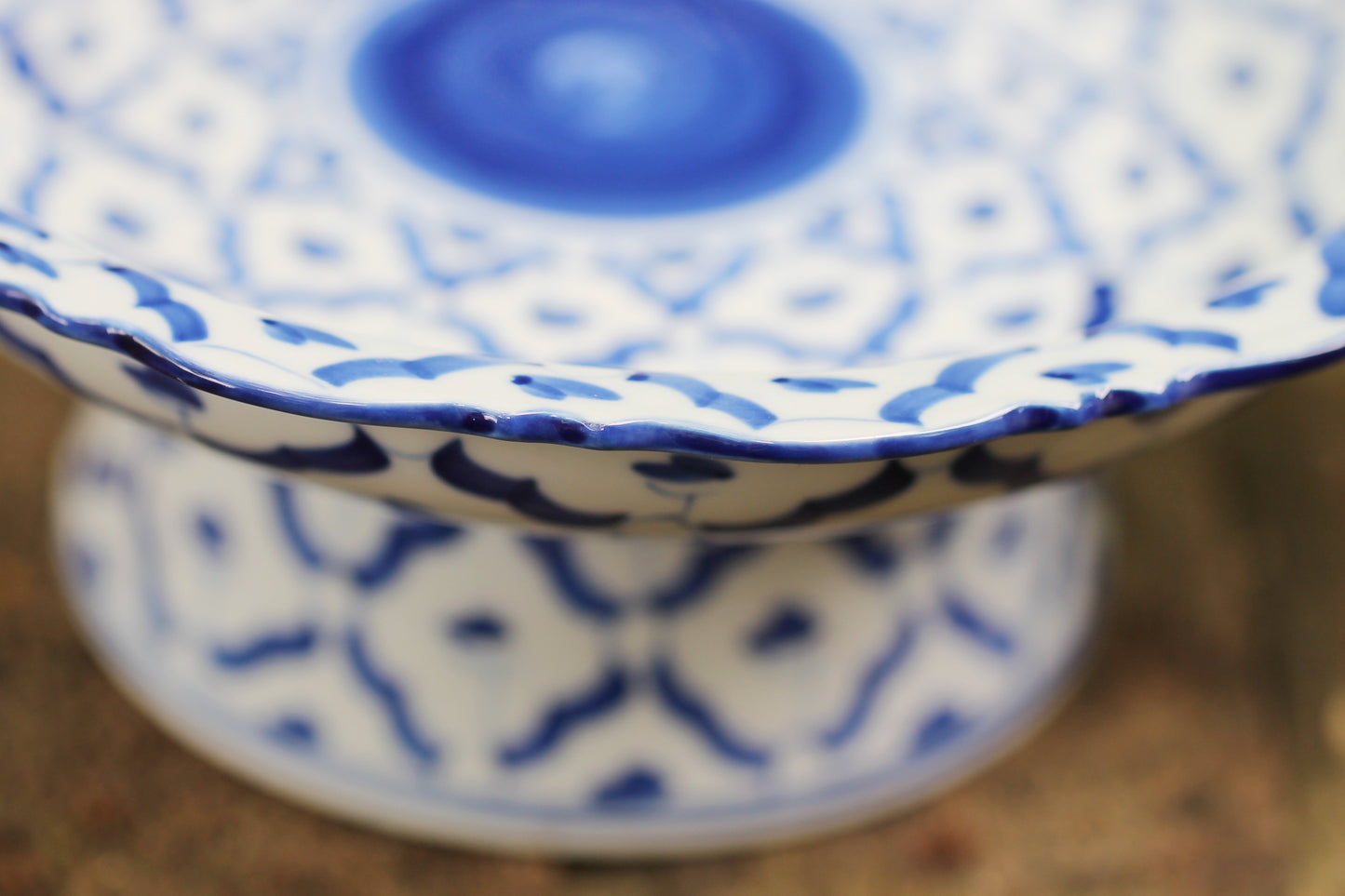 Early 20th Century Chinese Porcelain Blue and White Lidded Jars and Comport