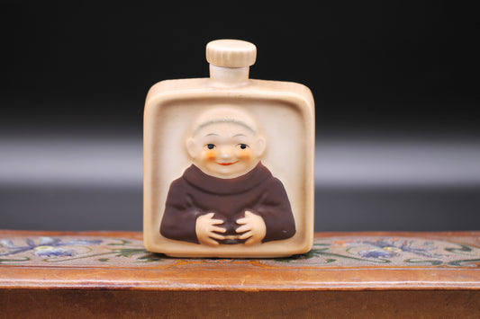 Rare Vintage Goebel Friar Tuck Flask with ceramic and cork stopper KL 97 c1959 by West Germany