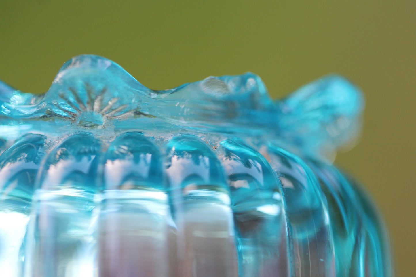 c1900 Victorian British Davidson Glass Lady Caroline Open Sugar Bowl and Jug in Blue Pearline