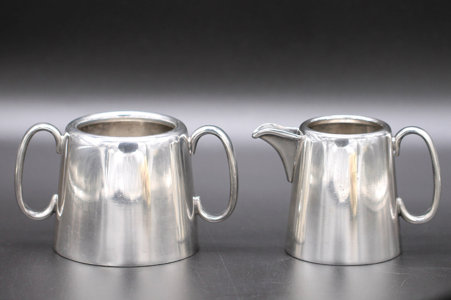 Cooper Brothers and Sons Antique English Victorian Silver Plated Creamer & Sugar Bowl c1890