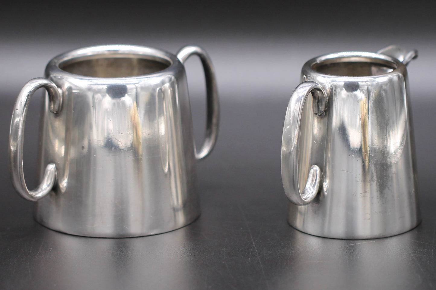 Cooper Brothers and Sons Antique English Victorian Silver Plated Creamer & Sugar Bowl c1890