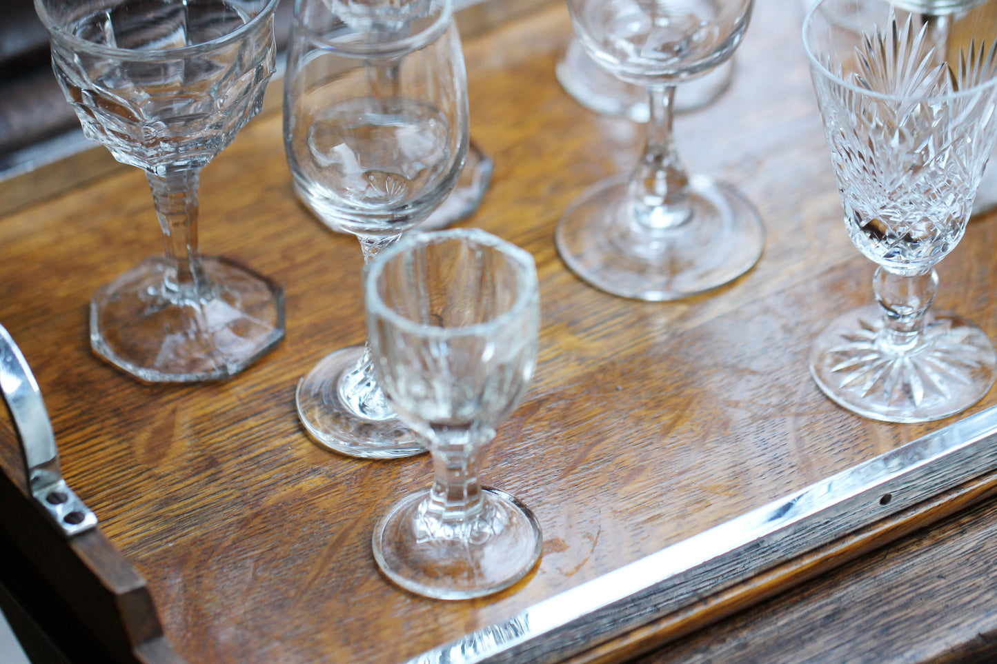 A Harlequin Set of 10 various Liquear / Sherry / Cordial Glasses c1940/1950s