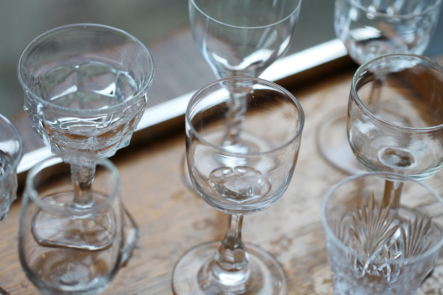 A Harlequin Set of 10 various Liquear / Sherry / Cordial Glasses c1940/1950s