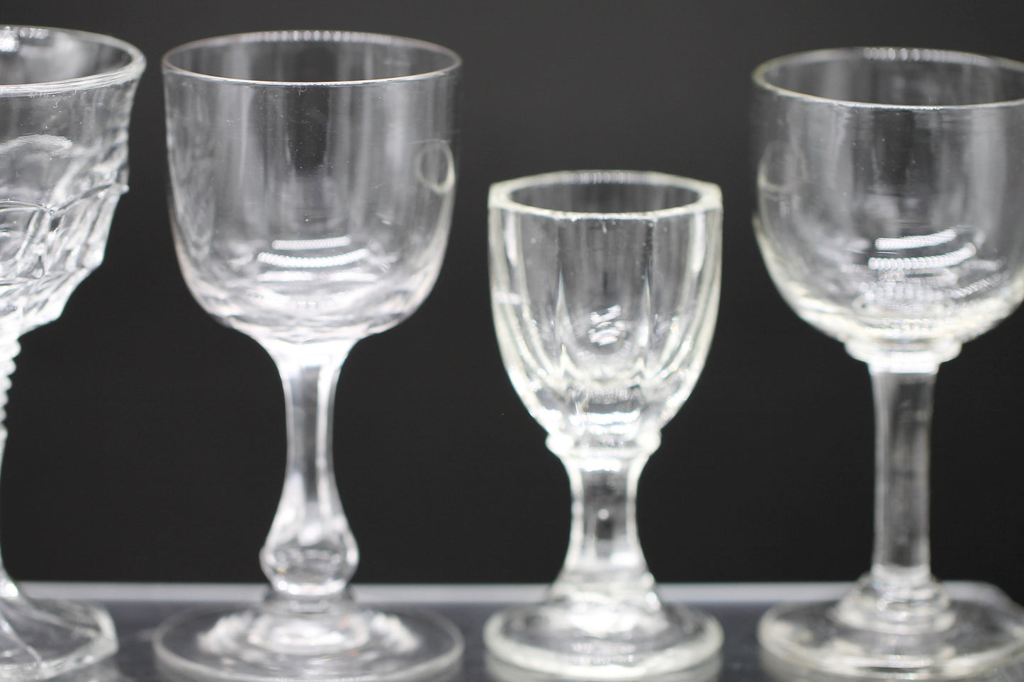 A Harlequin Set of 10 various Liquear / Sherry / Cordial Glasses c1940/1950s