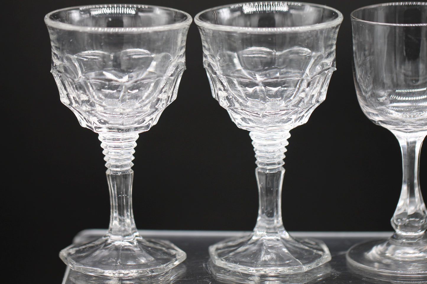 A Harlequin Set of 10 various Liquear / Sherry / Cordial Glasses c1940/1950s