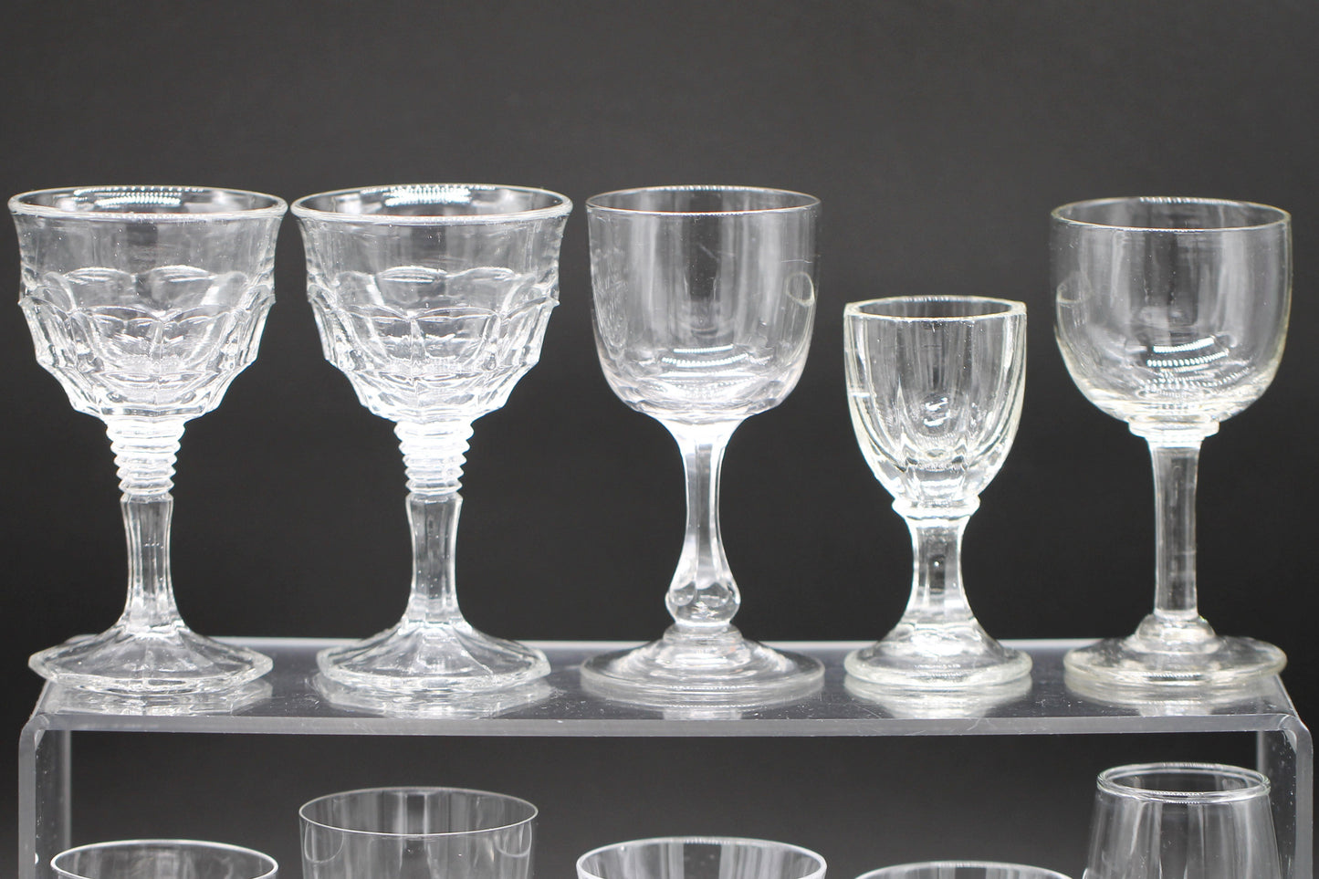 A Harlequin Set of 10 various Liquear / Sherry / Cordial Glasses c1940/1950s