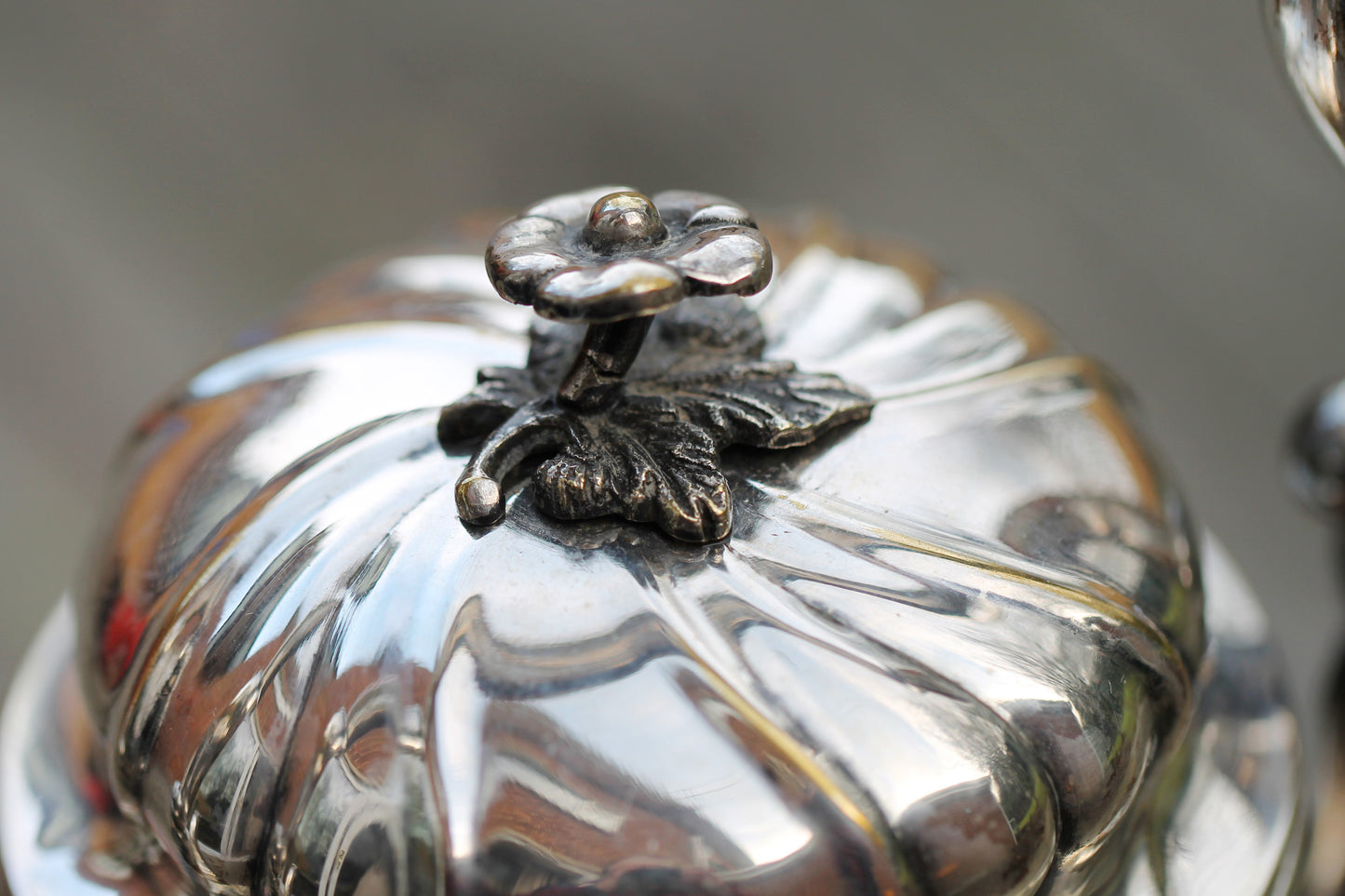 Large Early Victorian Silver Plated Tea Kettle on Stand c1850